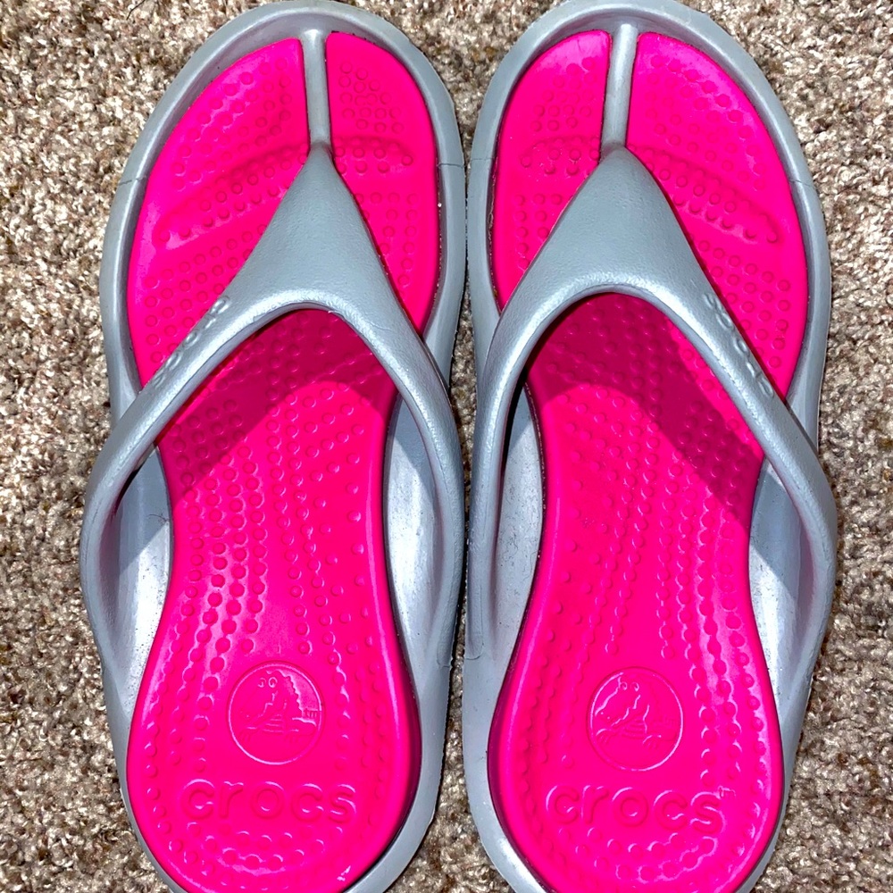 Croc flip flops